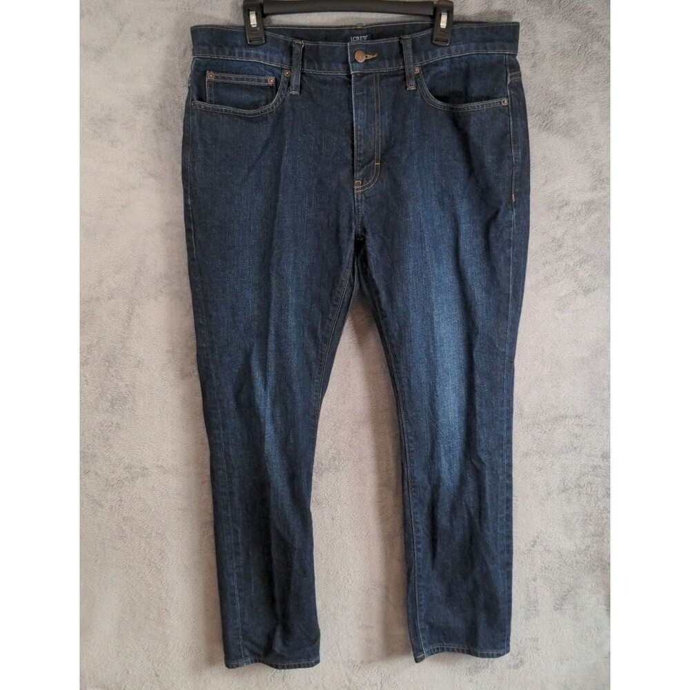 J. Crew Vintage Flex Slim Fit Jeans Men's 36x30 Dark Wash Classic Style AZ866
